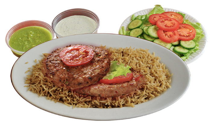 8A. Chapli Kabobs (2Pc) Over Rice